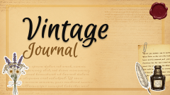 Vintage Journal Theme PPT Slide 1