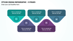 Stylish Zigzag Infographic - 5 Stages PPT Slide 1