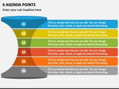 6 Agenda Points PPT Slide 1
