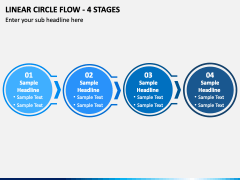Linear Circle Flow - 4 Stages PPT Slide 2