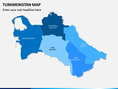 Turkmenistan Map PPT Slide 1