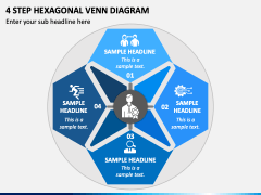 4 Step Hexagonal Venn Diagram PPT Slide 2