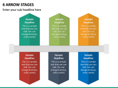 6 Arrow Stages PPT Slide 2