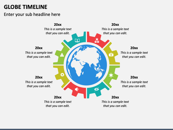 Globe Timeline PPT Slide 1