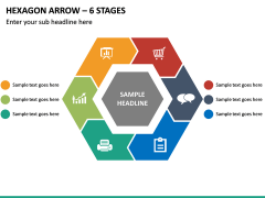 Hexagon Arrow - 6 Stages PPT Slide 2