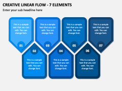 Creative Linear Flow - 7 Elements PPT Slide 2