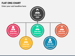 Flat ORG Chart for PowerPoint and Google Slides - PPT Slides