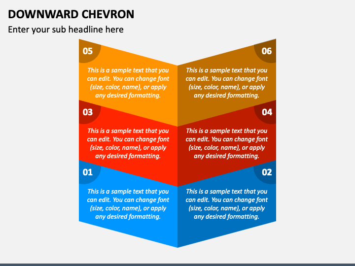 Downward Chevron PPT Slide 1