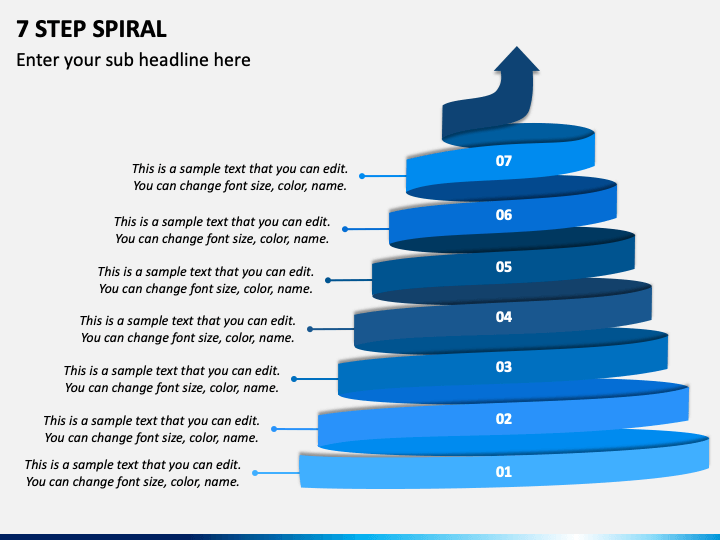 7 Step Spiral PPT Slide 1