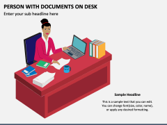 Person With Documents on Desk PPT Slide 2