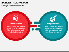 2 Circles - Comparison PPT Slide 1