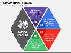 Hexagon Shape - 4 Stages PPT Slide 1