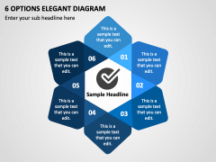 6 Options Elegant Diagram PPT Slide 1