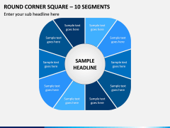 Round Corner Square - 10 Segments PPT Slide 1
