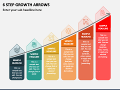 6 Step Growth Arrows PPT Slide 2