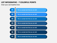 List Infographic - 7 Colorful Points PPT Slide 2