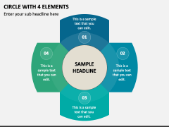 Circle with 4 Elements PPT Slide 1
