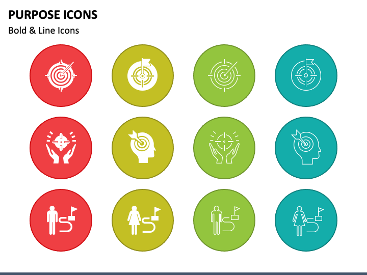 Purpose Icons for PowerPoint and Google Slides PPT Slides