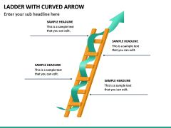 Ladder With Curved Arrow PPT Slide 2