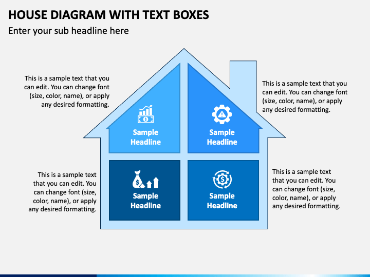 House Diagram with Text Boxes PowerPoint Template - PPT Slides