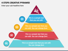 4 Steps Creative Pyramid PPT Slide 1