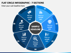 Flat Circle Infographic - 7 Sections PPT Slide 2