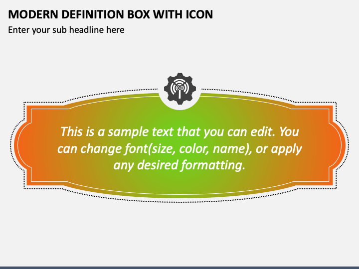 Modern Definition Box with Icon PPT Slide 1