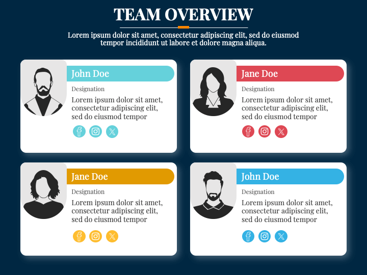 Free - Team Overview PowerPoint Template and Google Slides Theme