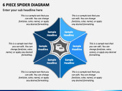 6 Piece Spider Diagram PPT Slide 1