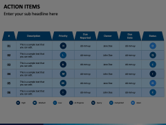 Action Items PowerPoint and Google Slides Template PPT Slides