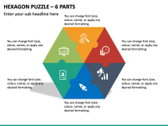 Hexagon Puzzle - 6 Pieces PPT Slide 2