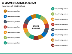 15 Segments Circle Diagram PPT Slide 2