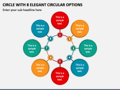 Circle with 8 Elegant Circular Options PPT Slide 1