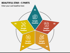Beautiful Star - 5 Parts PPT Slide 1