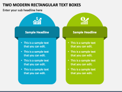 Two Modern Rectangular Text Boxes PPT Slide 1