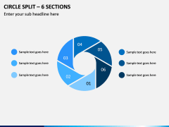 Circle Split – 6 Sections PPT Slide 1