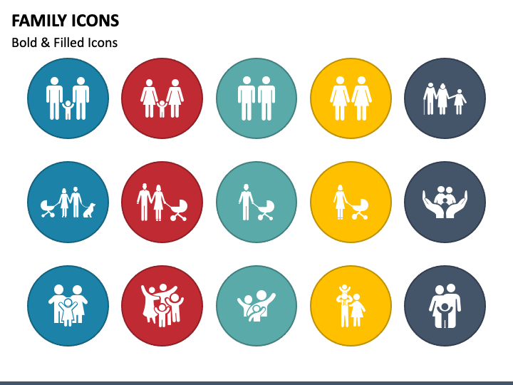 Family Icons PPT Slide 1