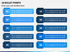10 Bullet Points PPT Slide 1