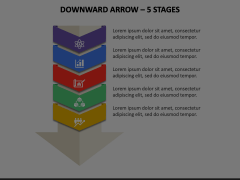 Downward Arrow - 5 Stages Animated Presentation - SketchBubble