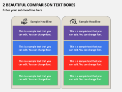 2 Beautiful Comparison Text Boxes PPT Slide 2