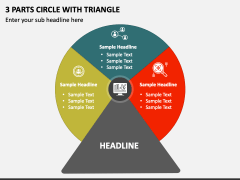 3 Parts Circle with Triangle PPT Slide 1