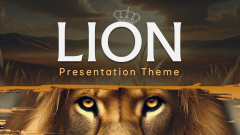 Lion Presentation PPT Slide 1