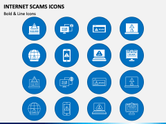 Internet Scams Icons For PowerPoint And Google Slides - PPT Slides