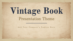 Vintage Book Presentation Theme PPT Slide 1