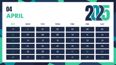 Creative Calendar 2025 PPT Slide 5