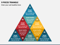 9 Pieces Triangle PPT Slide 2
