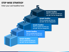 Step Wise Strategy Powerpoint Template - Ppt Slides