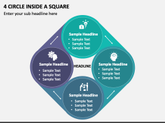 4 Circle Inside A Square PPT Slide 1