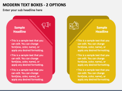 Modern Text Boxes - 2 Options PPT Slide 1