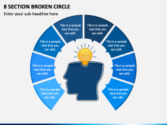8 Section Broken Circle PPT Slide 1